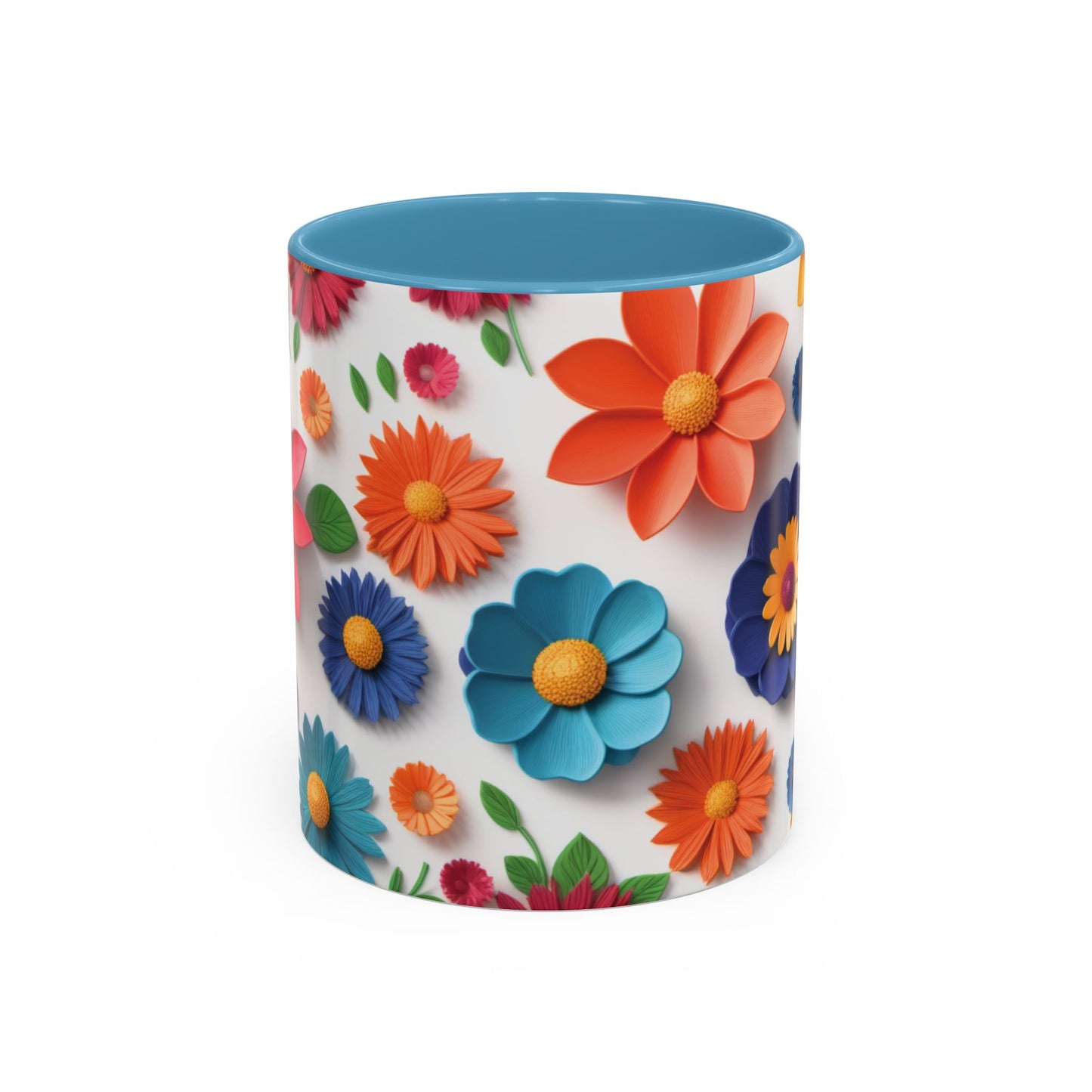 Vibrant 3D Floral Ceramic Mug in 2 sizes.