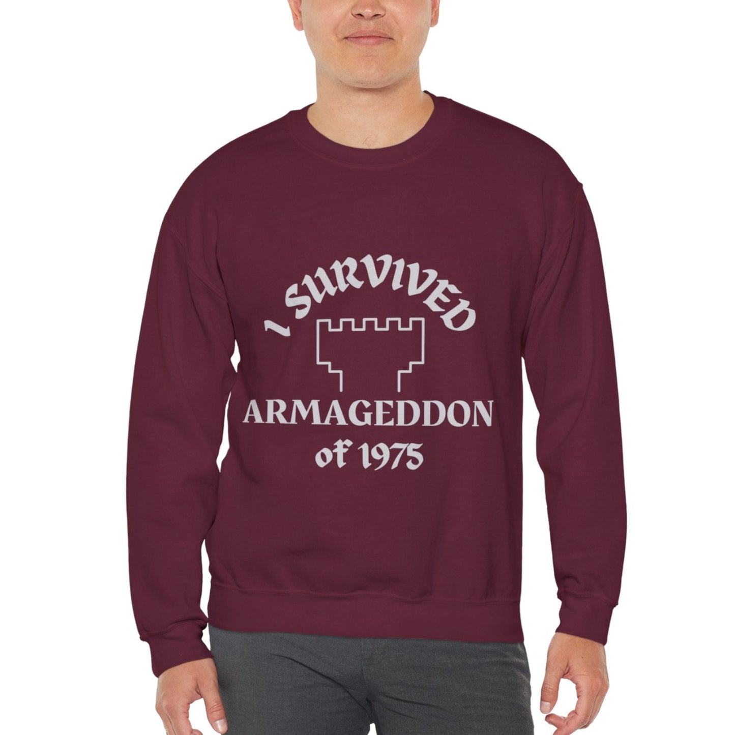 I Survived Armageddon of 1975 Ex JW Unisex Cult Survivor Sweathirt