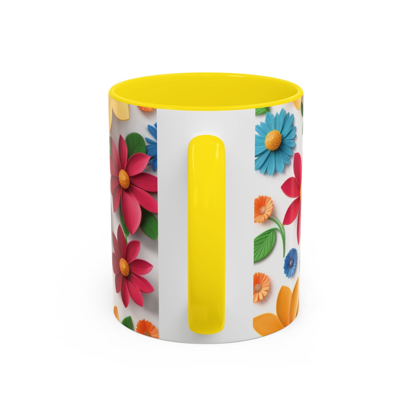 Vibrant 3D Floral Ceramic Mug in 2 sizes.