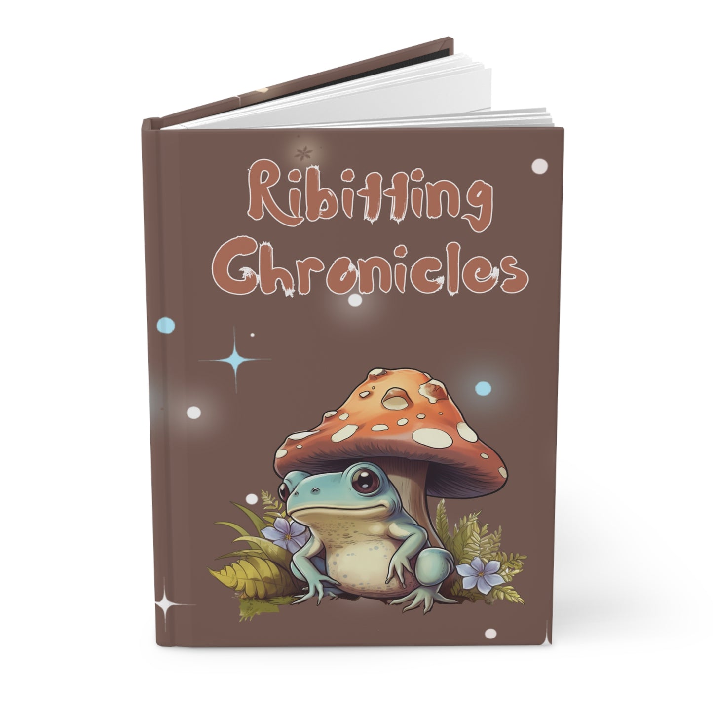 Frog Stationary Ribitting Chronicles Hardcover Journal Lined Notebook for Frog Lover Gift A5 Journal Style 11