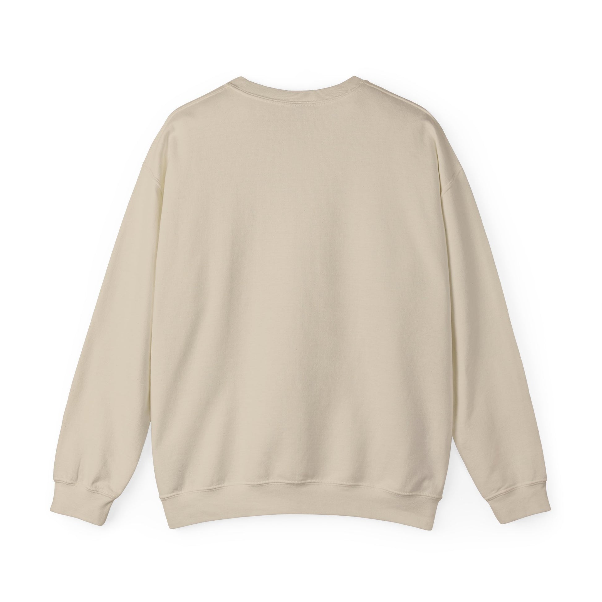 Back view of sand sweatshirt on a white background
