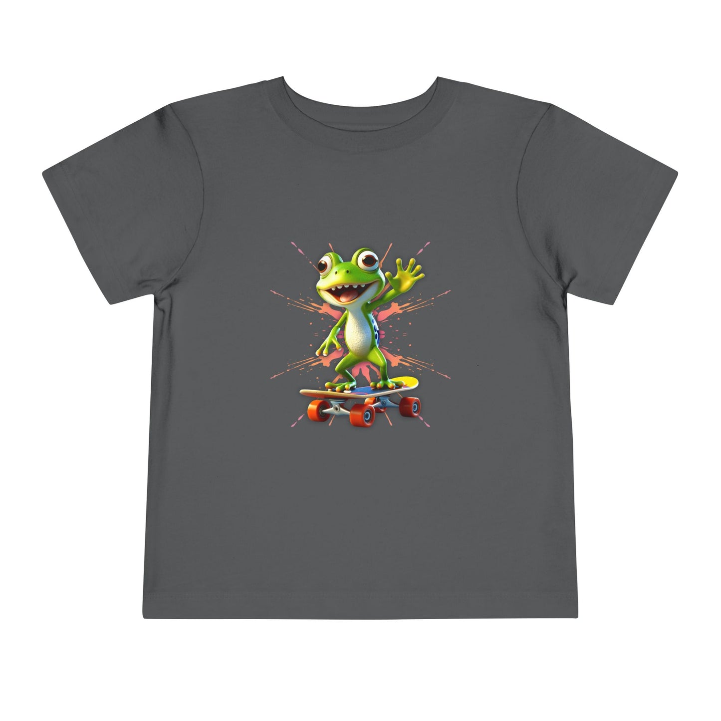 Skateboarding Frog Toddler T-Shirt for Kids