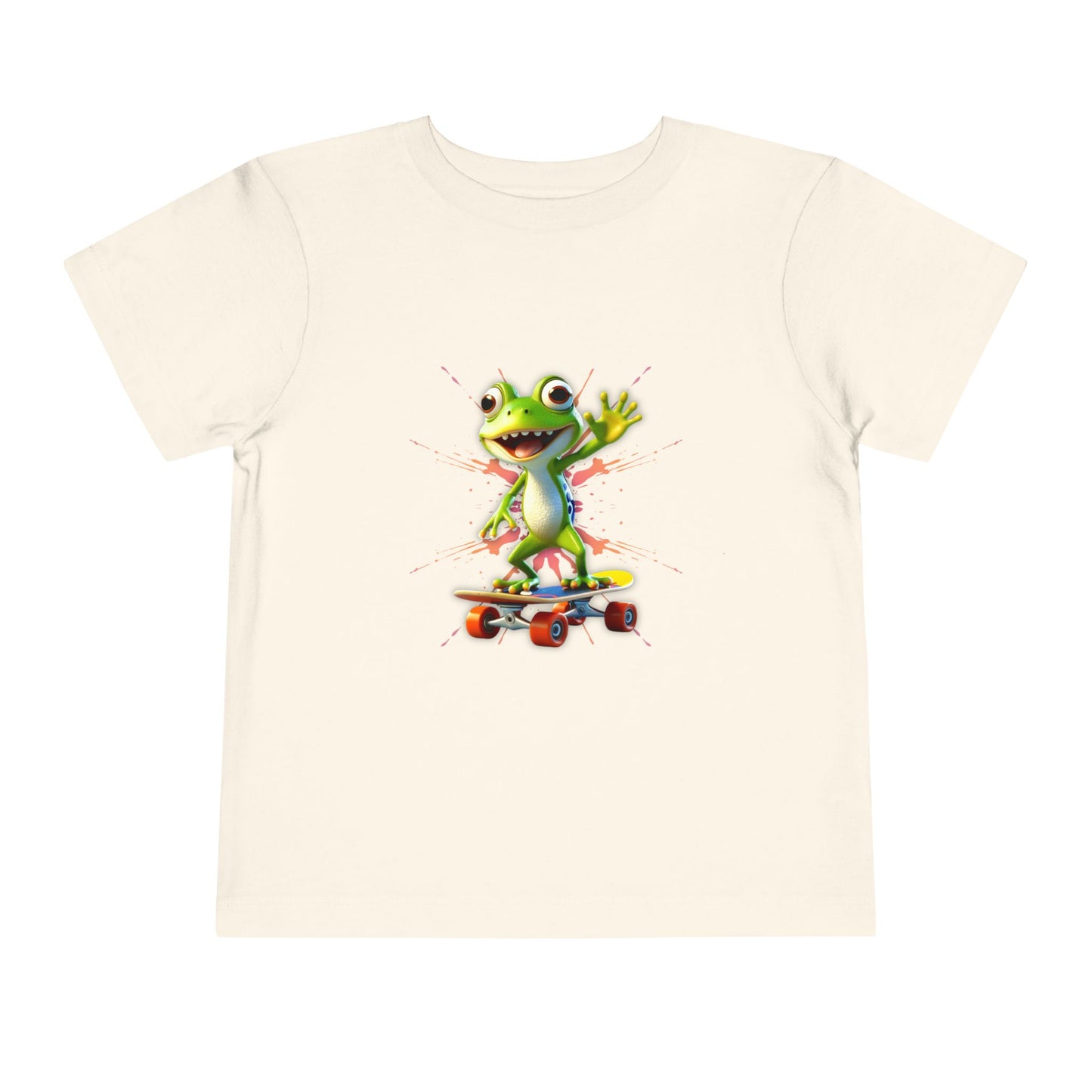 Skateboarding Frog Toddler T-Shirt for Kids