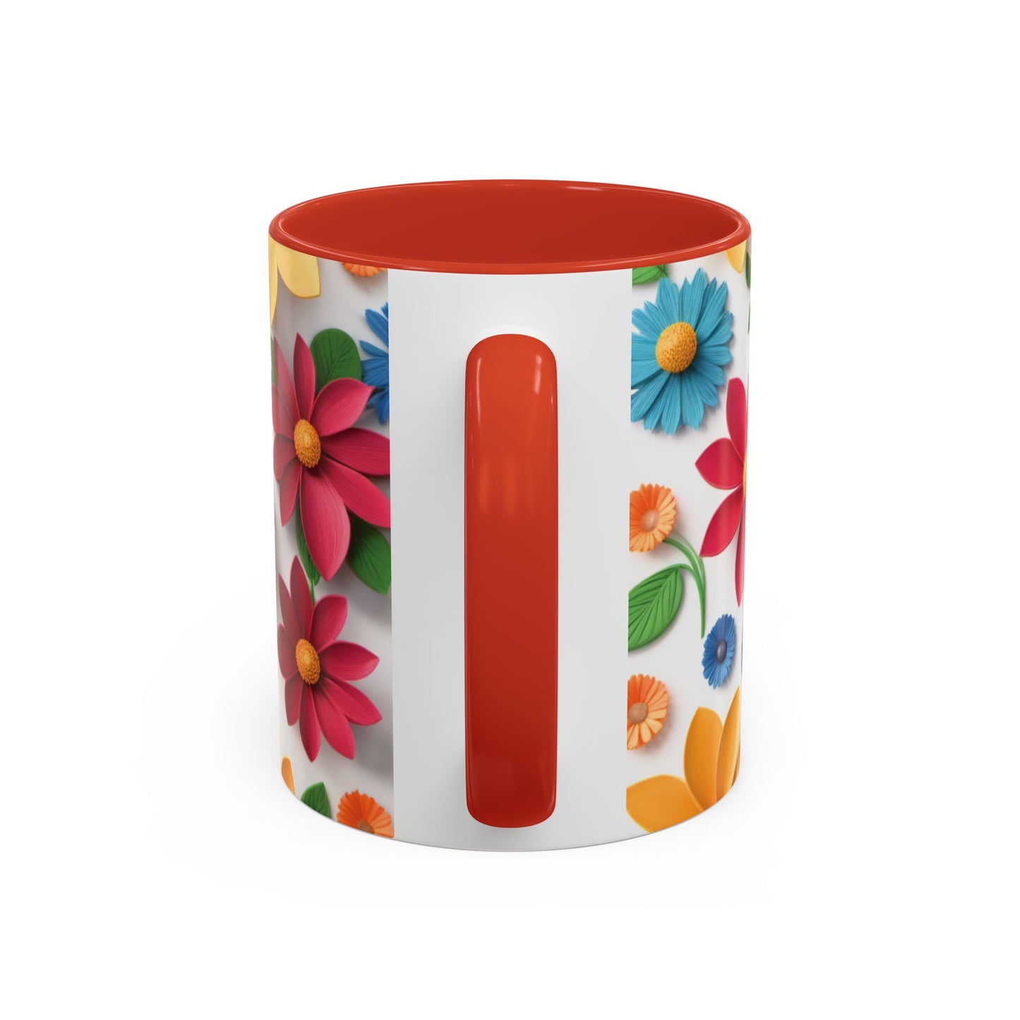 Vibrant 3D Floral Ceramic Mug in 2 sizes.