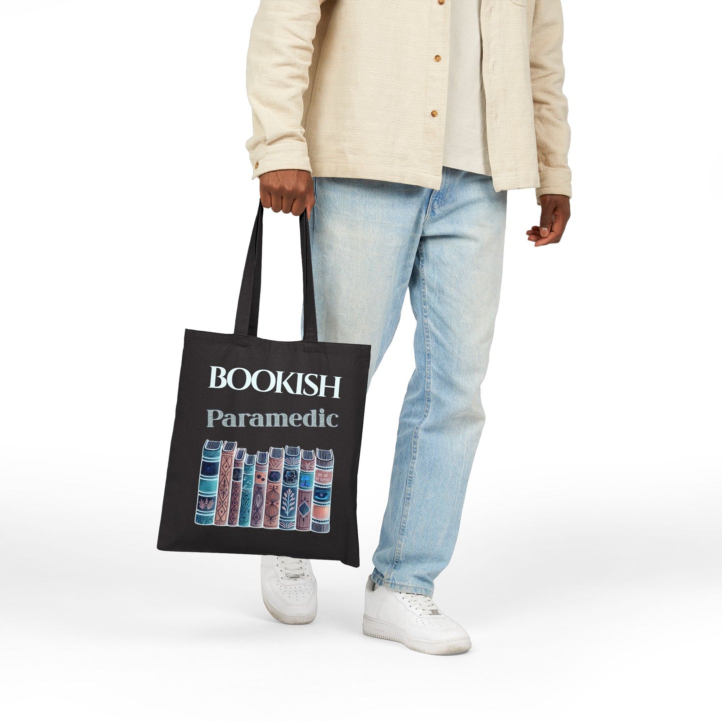 Bookish Paramedic Canvas Tote Bag Printify