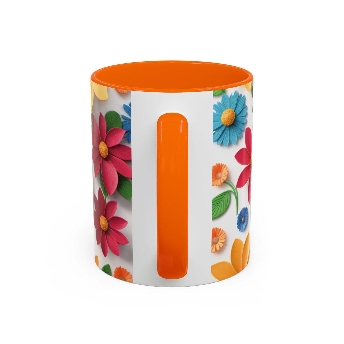 Vibrant 3D Floral Ceramic Mug in 2 sizes.