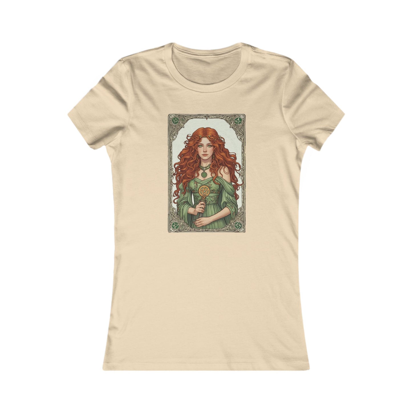 Queen of Pentacles Tarot T Shirt, Earth Witch Graphic Tee