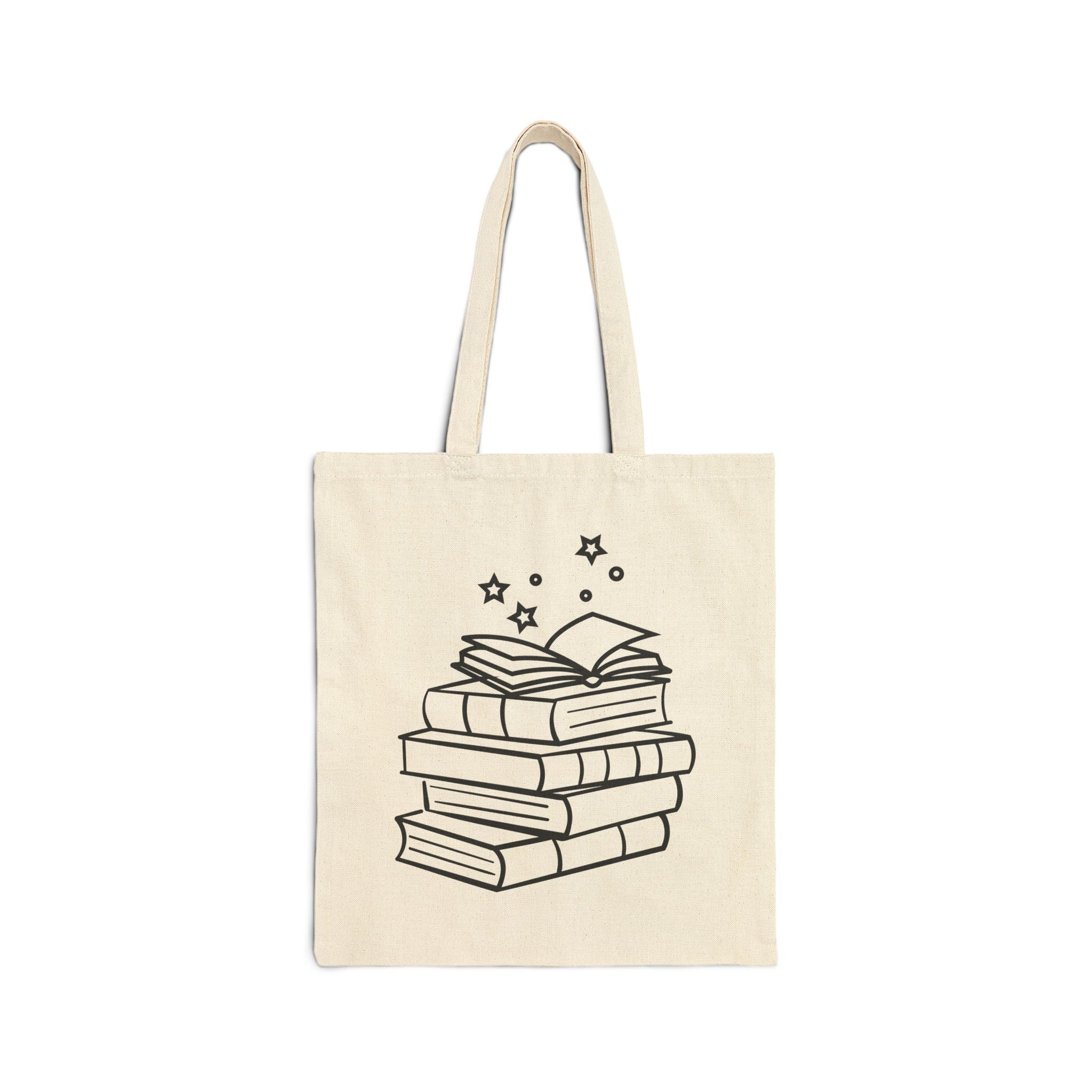 Personalized Canvas Book Tote Bag to color in yourself Books Design Printify