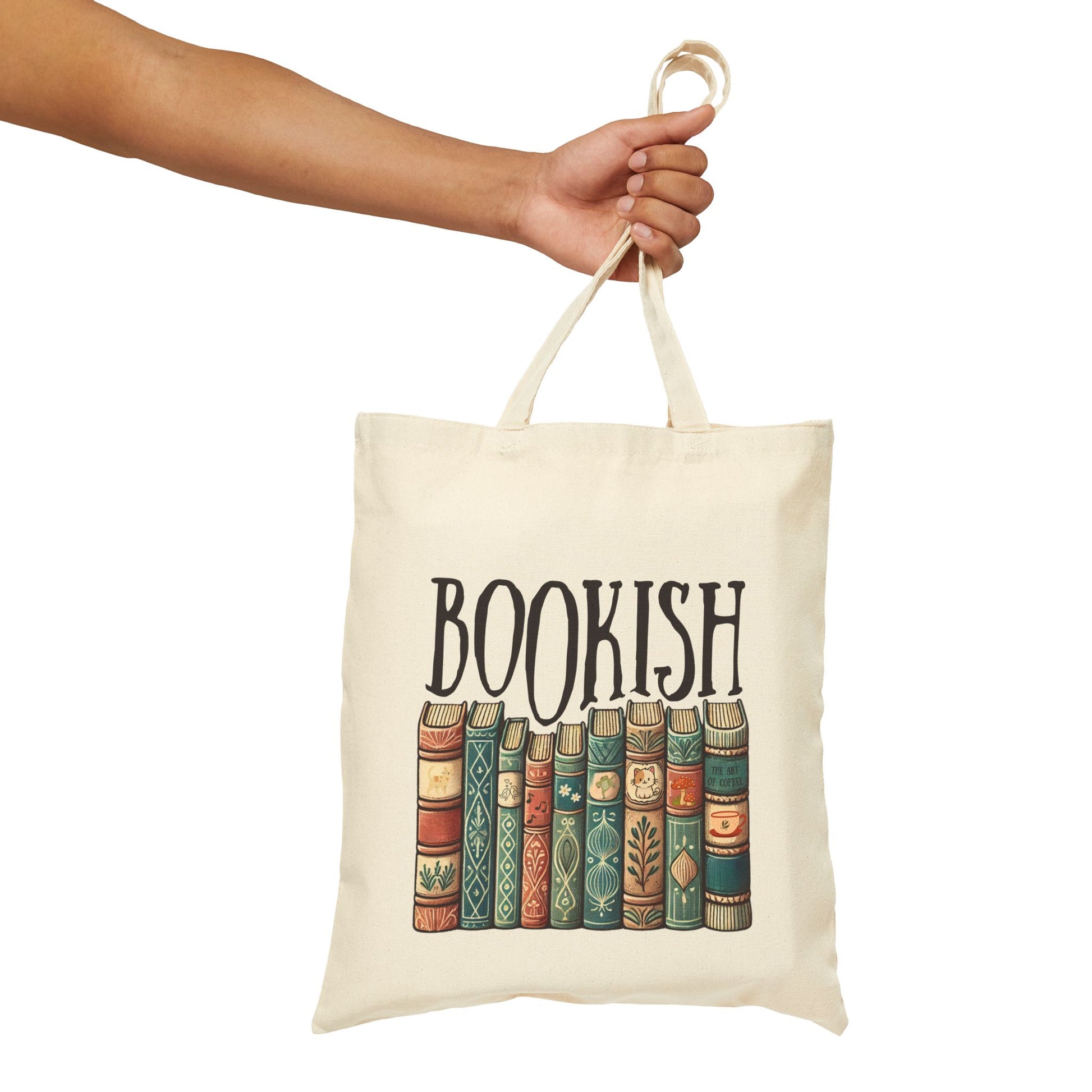 Bookish Cotton Canvas Library Bag Printify