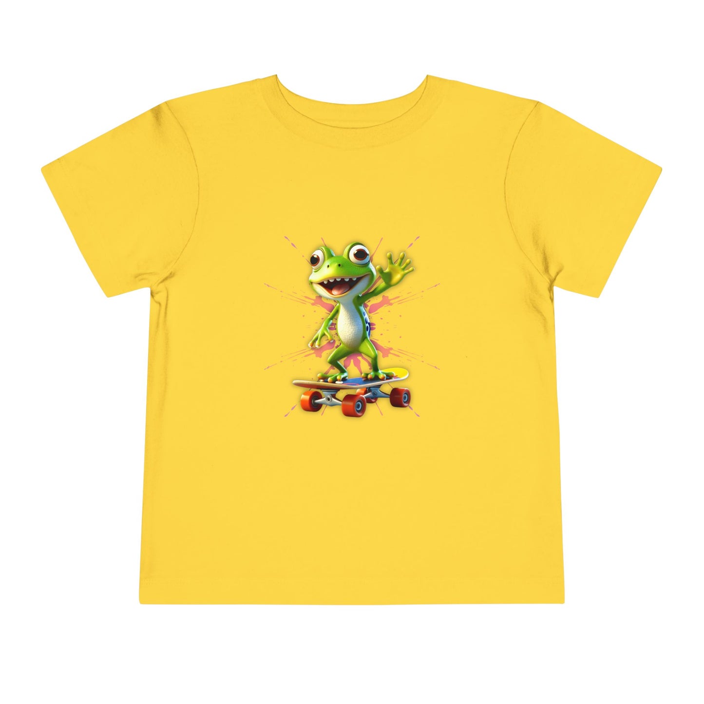 Skateboarding Frog Toddler T-Shirt for Kids