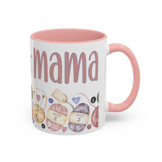 Stitching Mama Coffee Mug Gift for Sewing Mom Stitching Mum available in 2 sizes and 2 contrast colors