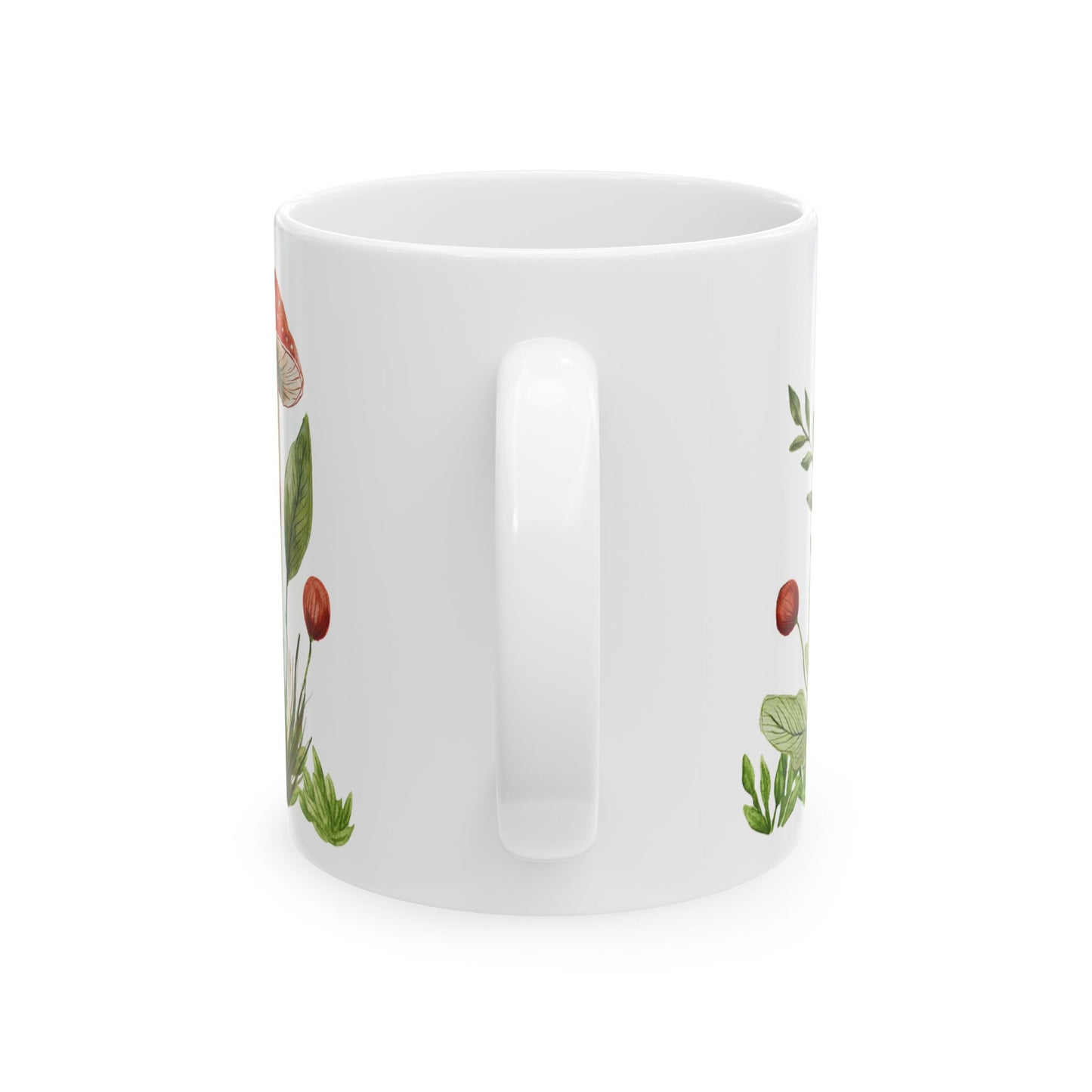 Mushroom Garden Ceramic Mug Gift Idea for Gardener Green Thumb available in 2 sizes