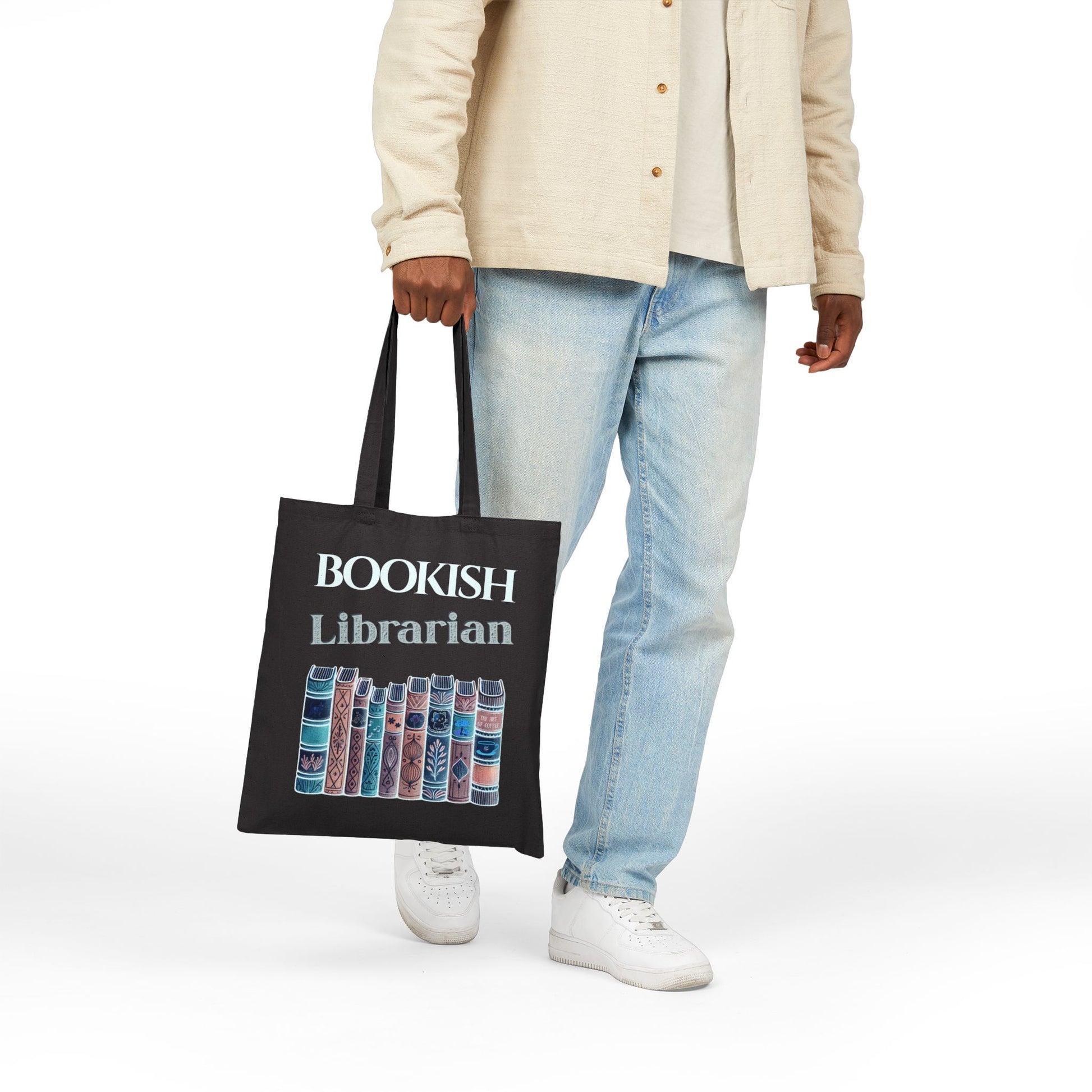 Bookish Librarian Canvas Tote Bag — 'Book Lover' Library Gift Printify