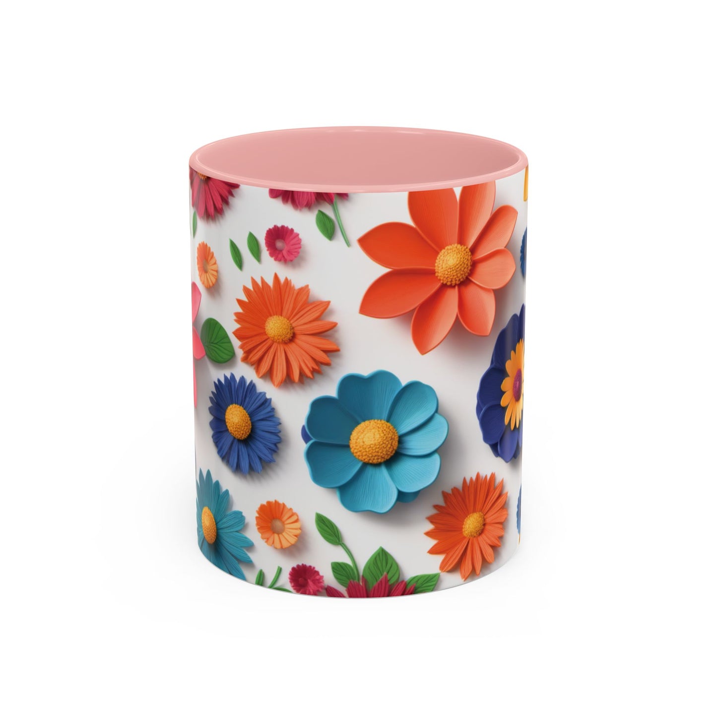 Vibrant 3D Floral Ceramic Mug in 2 sizes.