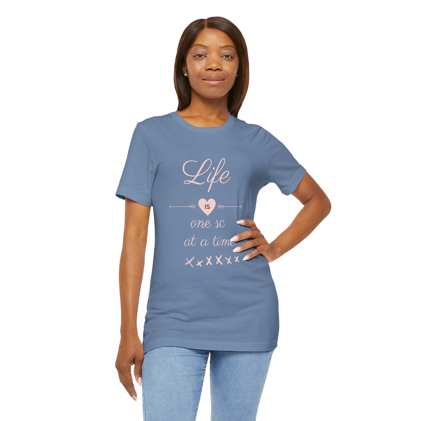 Life Is One Single Crochet at a Time Unisex Tee