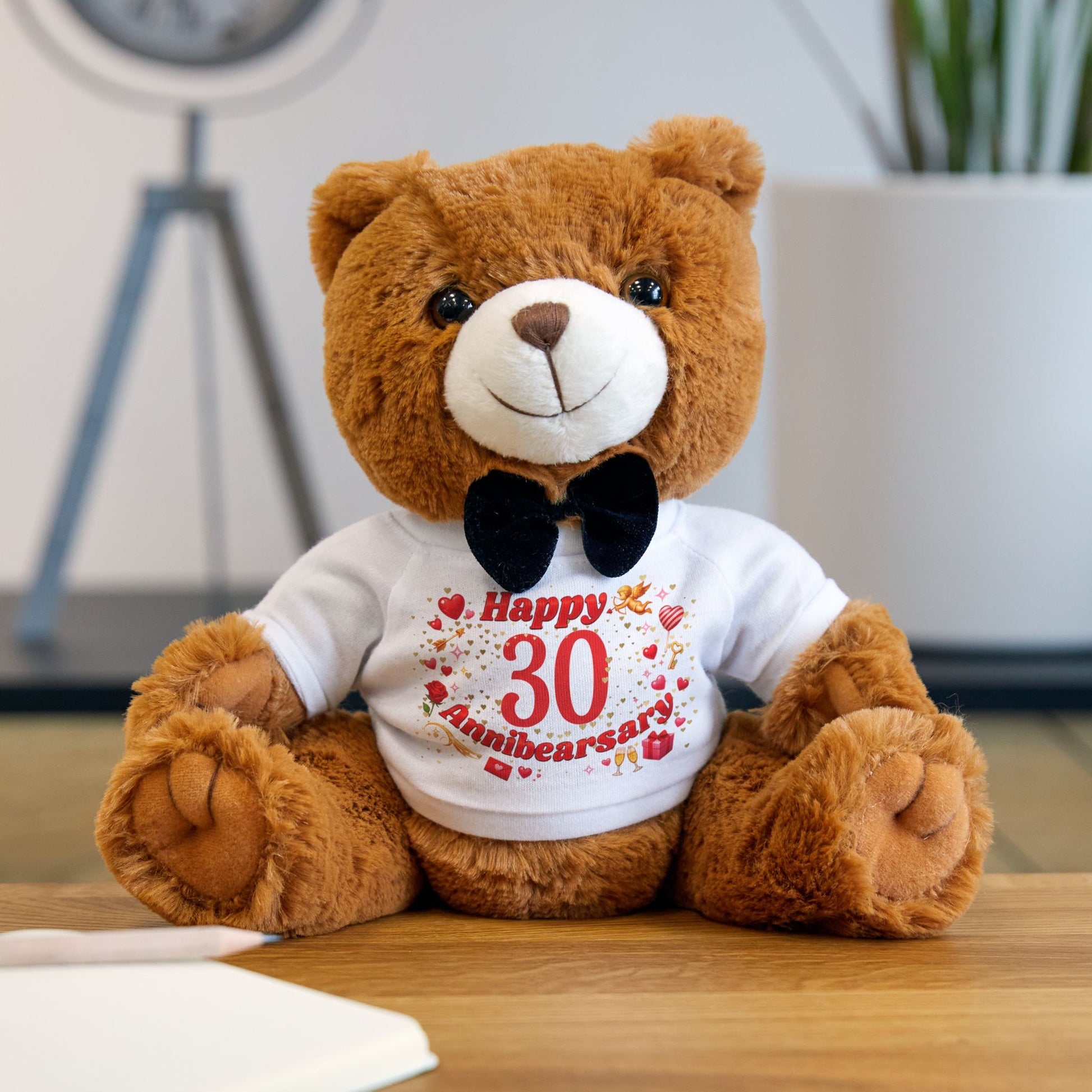 Pesonalized Anniversary Teddy Bear Plush Gift Printify