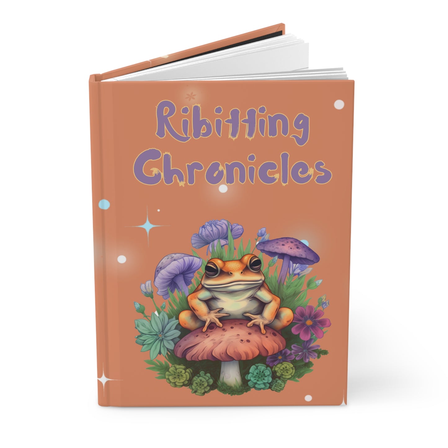 Frog Stationary Ribitting Chronicles Hardcover Journal Lined Notebook for Frog Lover Gift A5 Journal Style 7