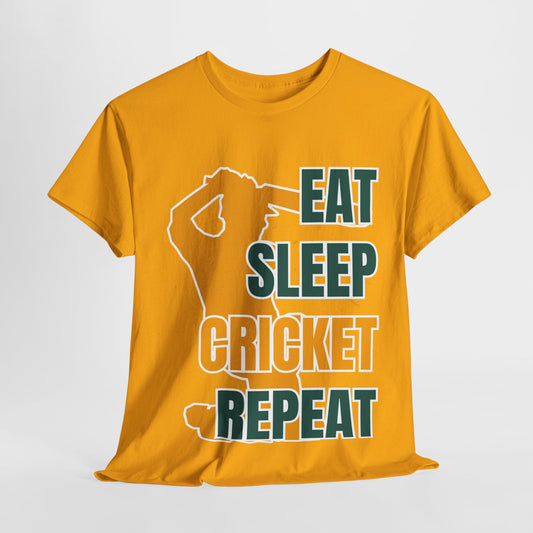 Eat Sleep Cricket Repeat Tee