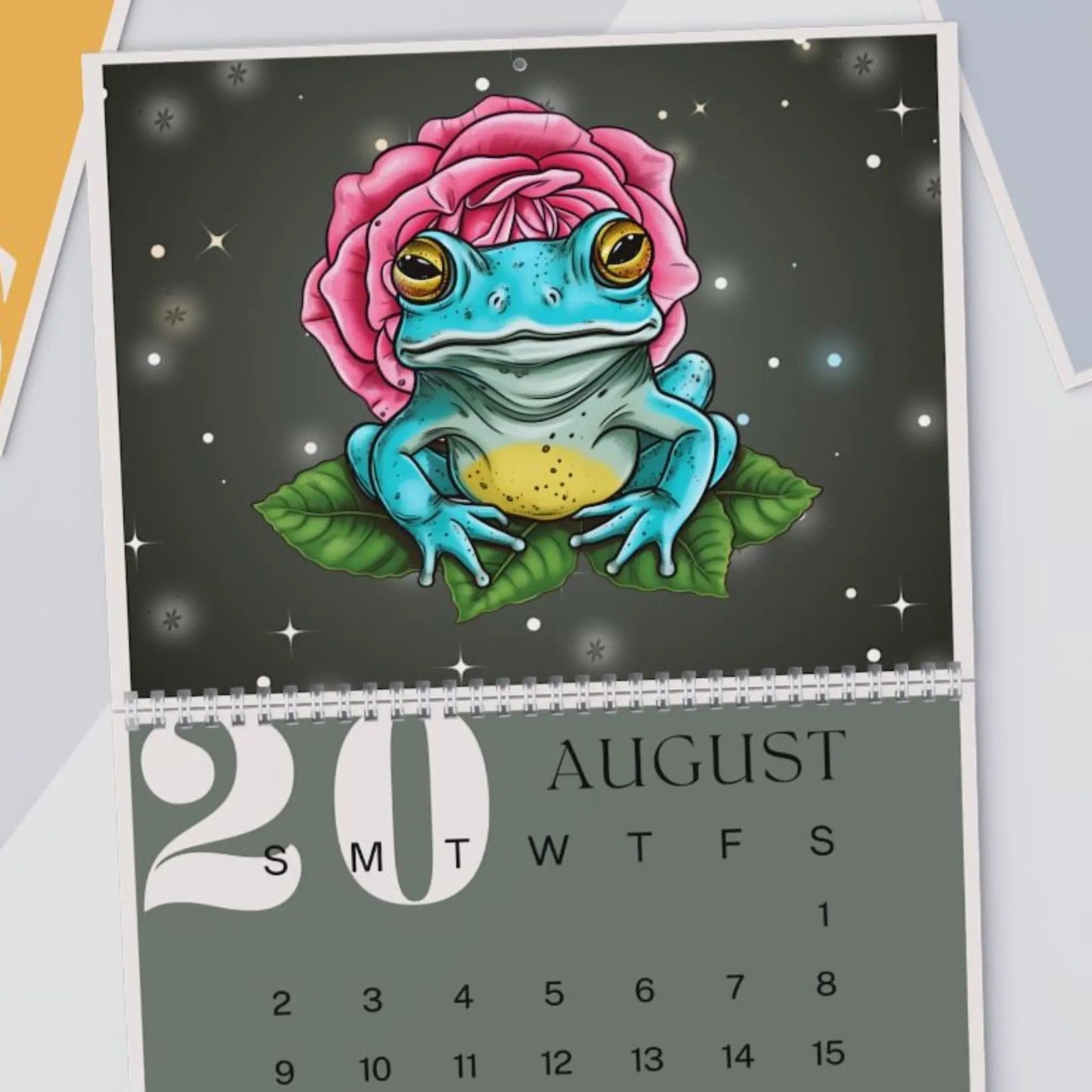 Frogs & Toadstools 2026 Wall Calendar - Cute Frog Lover Gift & Kids Room Decor Printify
