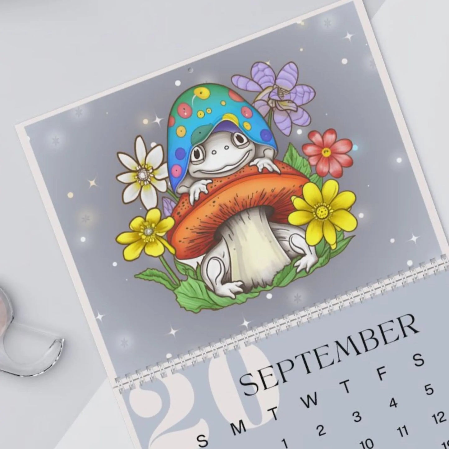 Frogs & Toadstools 2026 Wall Calendar - Cute Frog Lover Gift & Kids Room Decor Printify