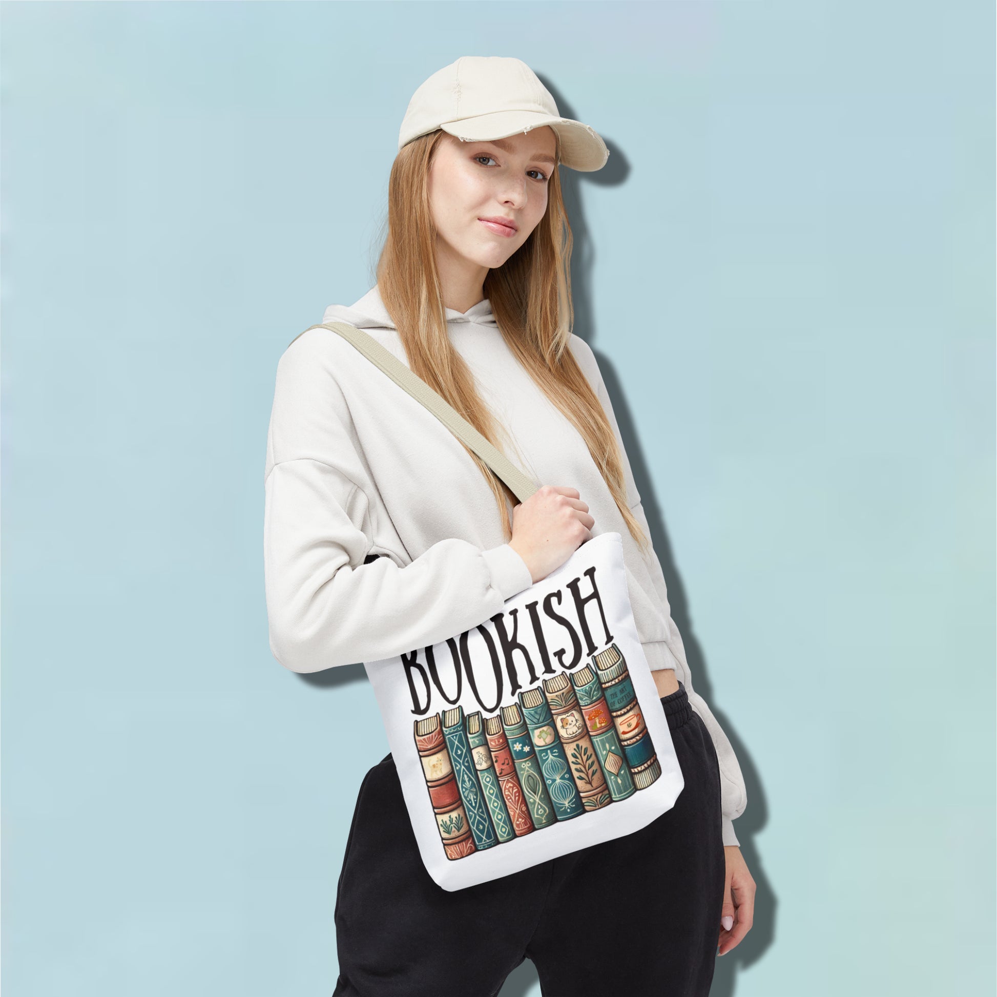 Bookish Library Tote Bag for Literary Bookworms Printify