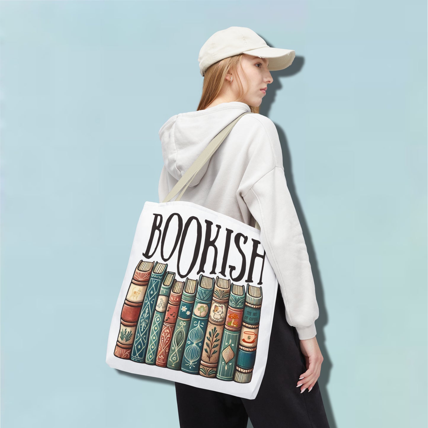Bookish Library Tote Bag for Literary Bookworms Printify