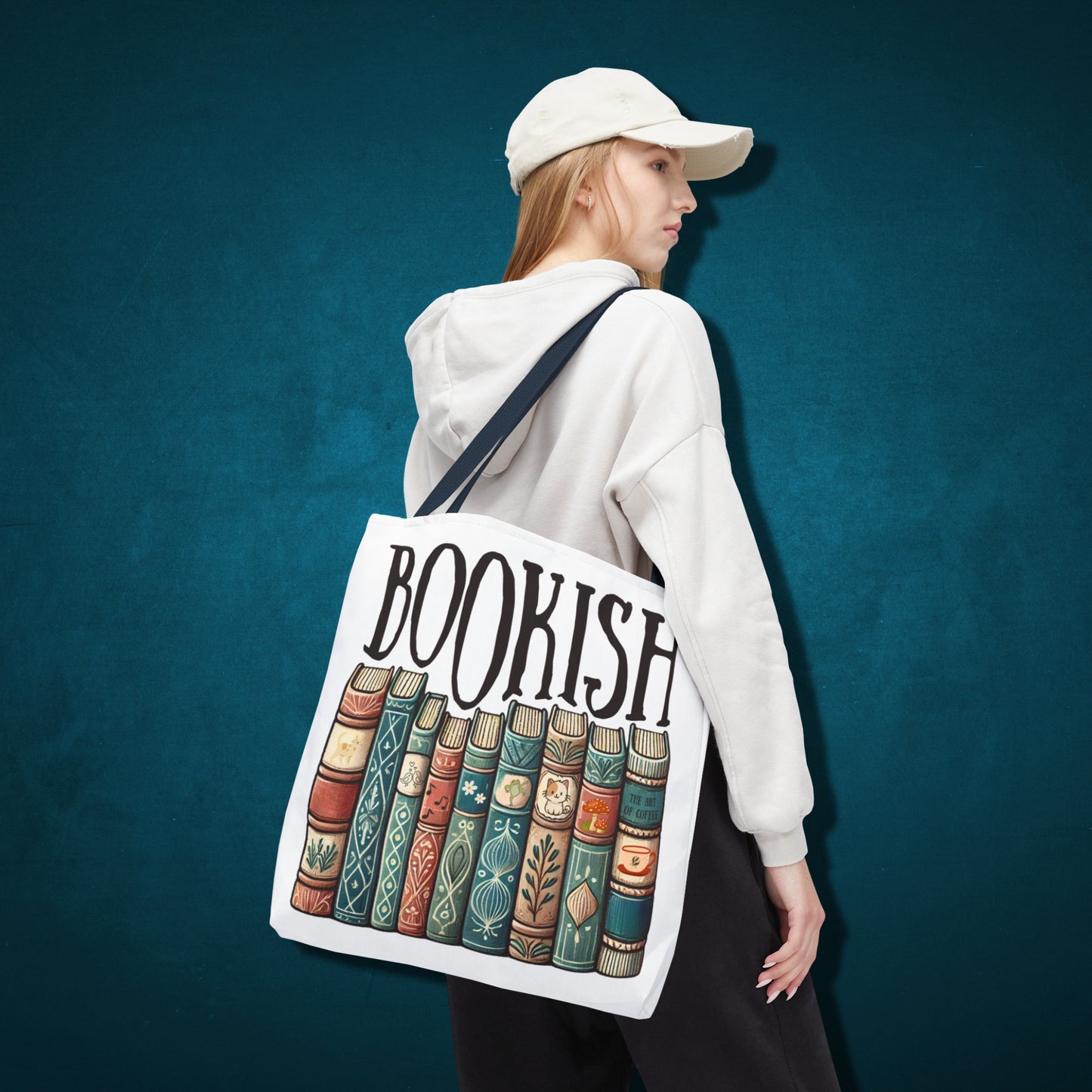 Bookish Library Tote Bag for Literary Bookworms Printify