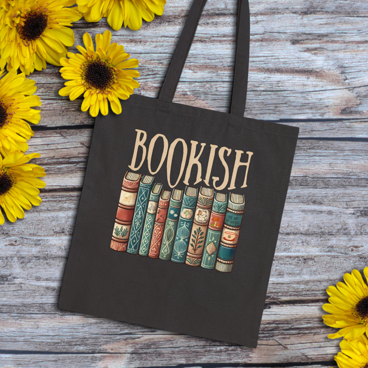 Bookish Cotton Canvas Library Bag Printify