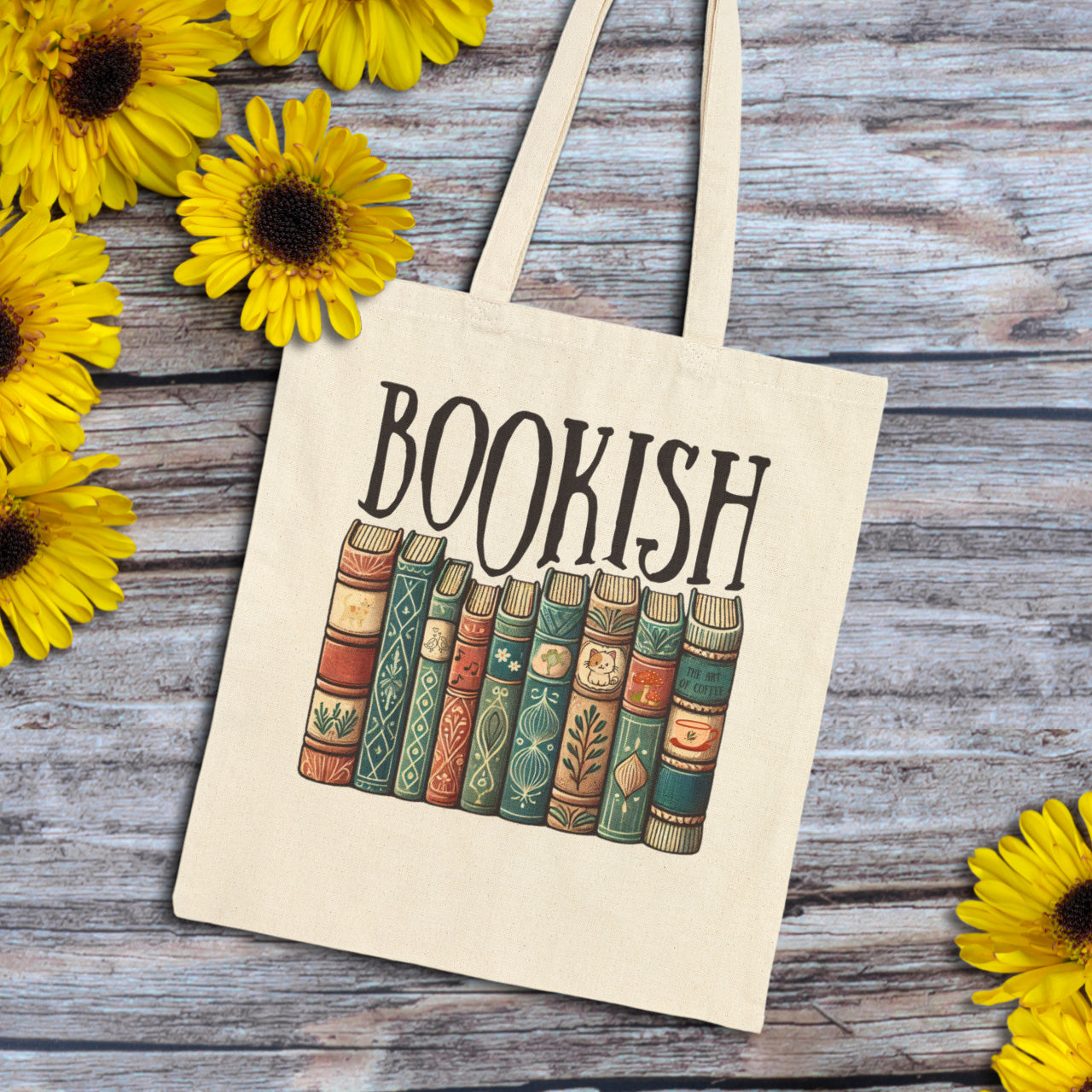 Bookish Cotton Canvas Library Bag Printify