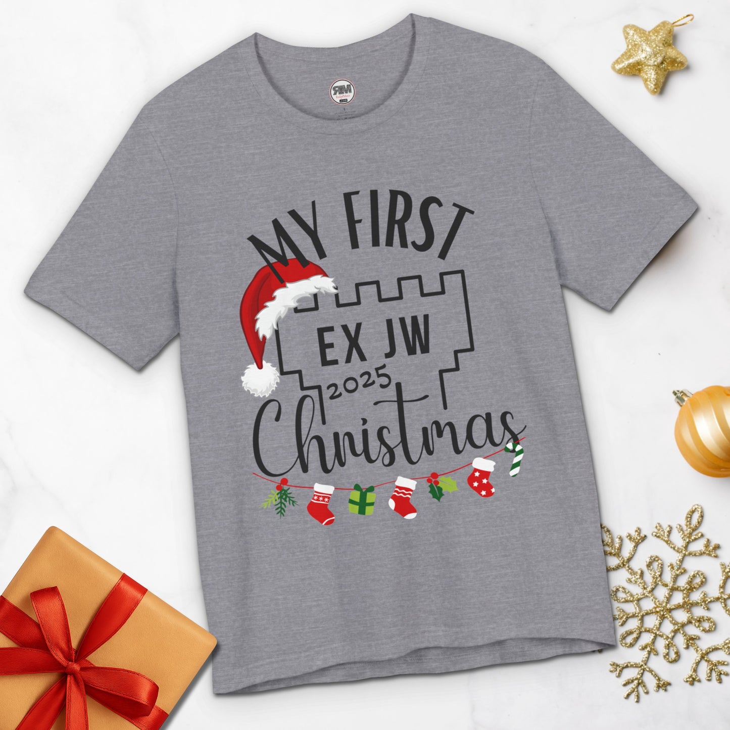 My First Ex JW Christmas T-shirt, First Christmas Free, Cult Survivor Gift