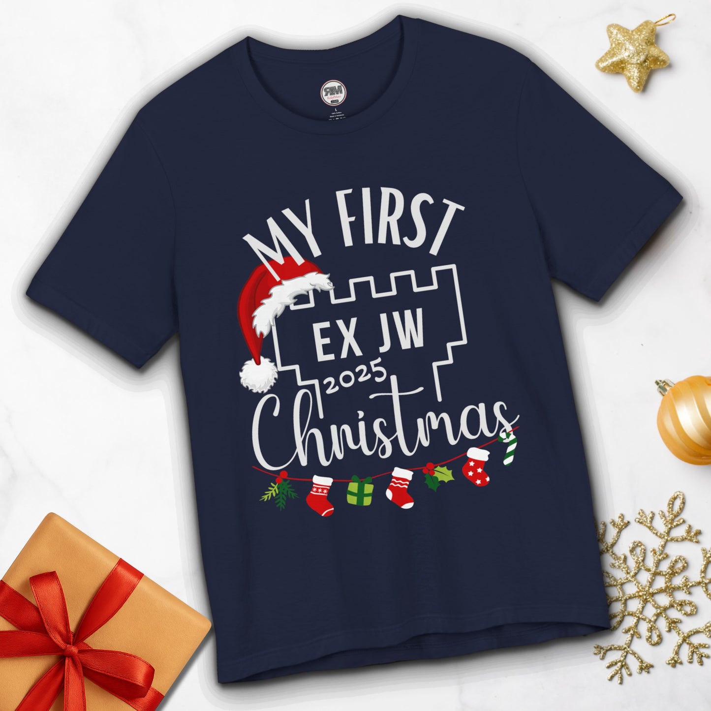 My First Ex JW Christmas T-shirt, First Christmas Free, Cult Survivor Gift