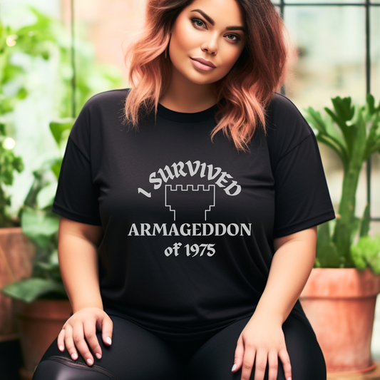 I Survived Armageddon of 1975 Ex JW Cult Survivor T Shirt, Apostate Pride Tee